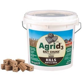 Agrid 3, OMRI Rodenticide Bait Chunks, 4-Lbs. of 1-oz. Chunks