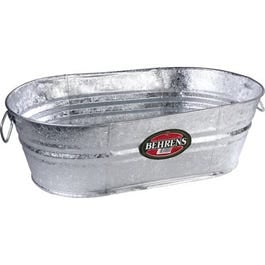 Behrens, Oval Tub, Weather & Rust Resistant Steel, 10.5-Gals.