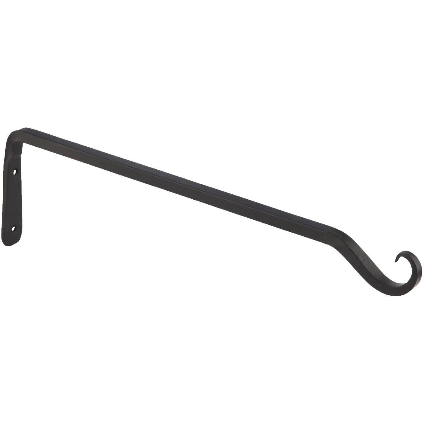 Panacea, Panacea 15 In. Black Powder-Coated Straight Wrought Iron Hanging Plant Bracket