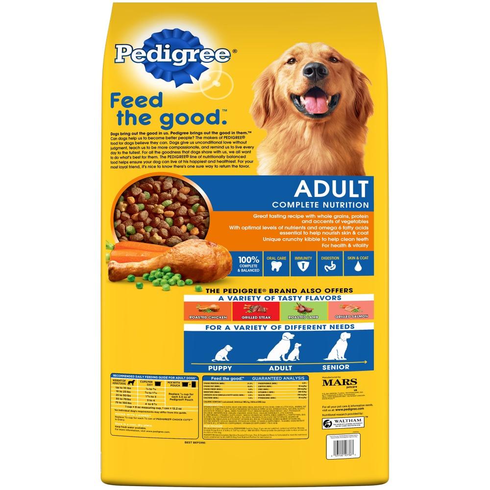 PEDIGREE, Pedigree Adult Complete Nutrition Roasted Chicken, Rice and Vegetable Flavor Dry Dog Food