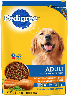 PEDIGREE, Pedigree Adult Complete Nutrition Roasted Chicken, Rice and Vegetable Flavor Dry Dog Food