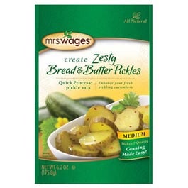 Mrs. Wages, Pickling and Canning Mix, Zesty Bread N' Butter Pickle, 6.2-oz.