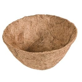 Green Thumb, Plant Basket Liner, Coco Fiber, Round, 14-In.