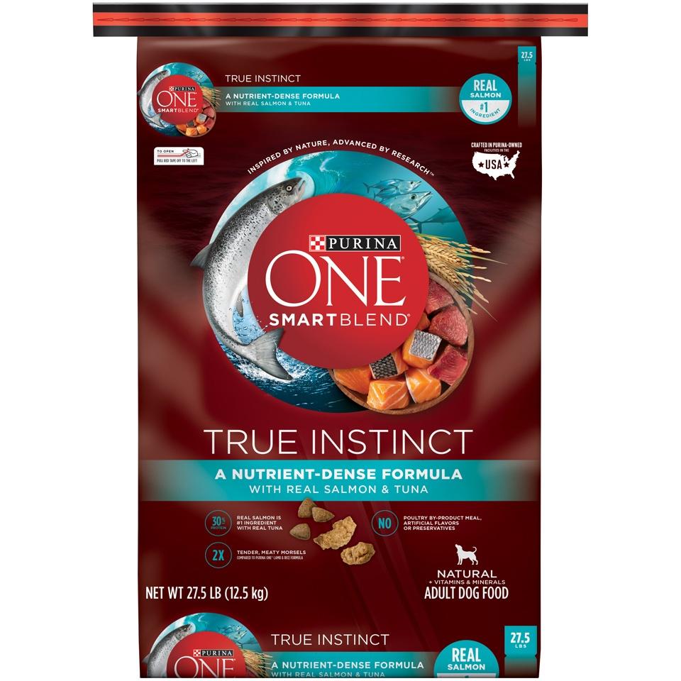 Purina ONE, Purina ONE SmartBlend True Instinct Real Salmon & Tuna Adult Premium Dry Dog Food