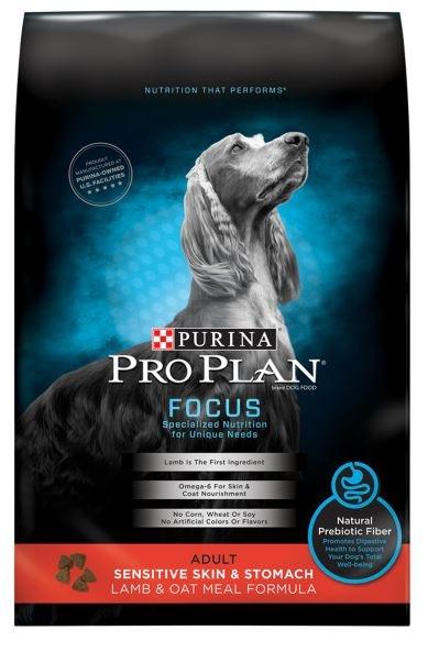 Purina Pro Plan, Purina Pro Plan Focus Sensitive Skin & Stomach Formula Lamb & Oat Meal Formula Dry Dog Food