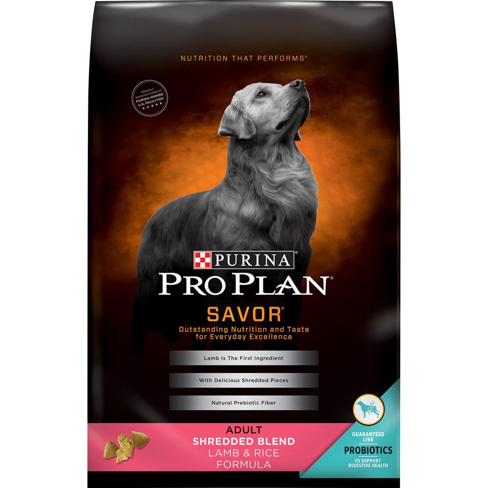 Purina Pro Plan, Purina Pro Plan Savor Adult Shredded Blend Lamb & Rice Formula Dry Dog Food