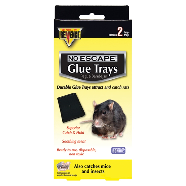 Revenge, REVENGE BAITED GLUE TRAYS FOR RATS 2 PACK