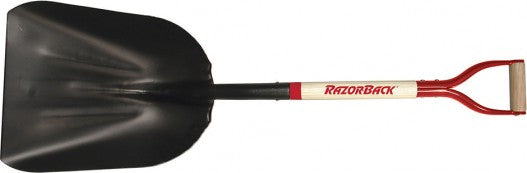 razor-back, Razor-Back B#12 Western Pattern Steel Scoop With Wood Handle And Steel D-Grip