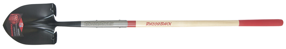 razor-back, Razor-Back Round Point Shovel, Supersocket And Powerstep® , With Wood Handle And Cushion Grip