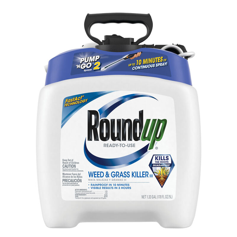 Roundup, Roundup® Ready-To-Use Weed & Grass Killer III with Pump 'N Go® 2 Sprayer 1 Gallon
