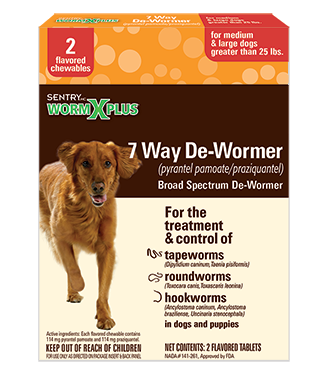 Sentry, SENTRY HC WORM X PLUS 7 Way De-Wormer for Medium & Large Dogs