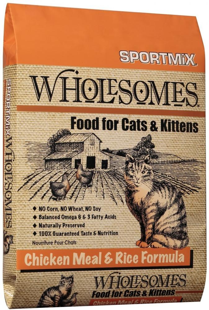 SPORTMiX, SPORTMiX Wholesomes Chicken Meal & Rice Recipe Dry Cat & Kitten Food