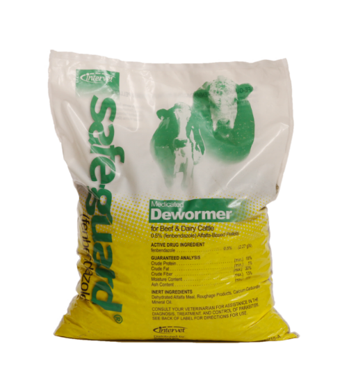 Safe-Guard, Safe-Guard® Medicated Dewormer for Beef & Dairy Cattle 0.5% Alfalfa-Based Pellets