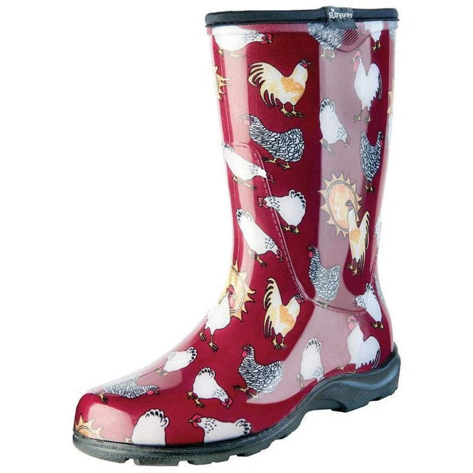 Sloggers, Sloggers Women's Rain & Garden Boot Chicken Barn Red Design