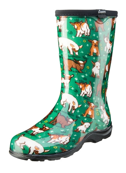 Sloggers, Sloggers Women's Rain & Garden Boot Goats Green Grass Design