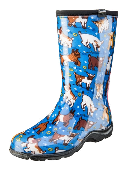 Sloggers, Sloggers Women's Rain & Garden Boot Goats Sky Blue Design