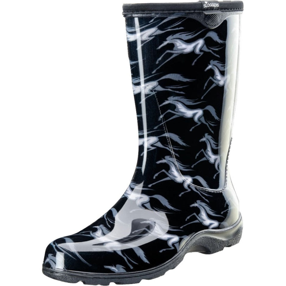 Sloggers, Sloggers Women's Rain & Garden Boot Horse Black Design