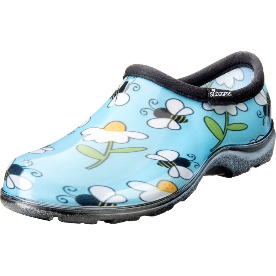 Sloggers, Sloggers Women’s Waterproof Comfort Shoes Blue Bee Design