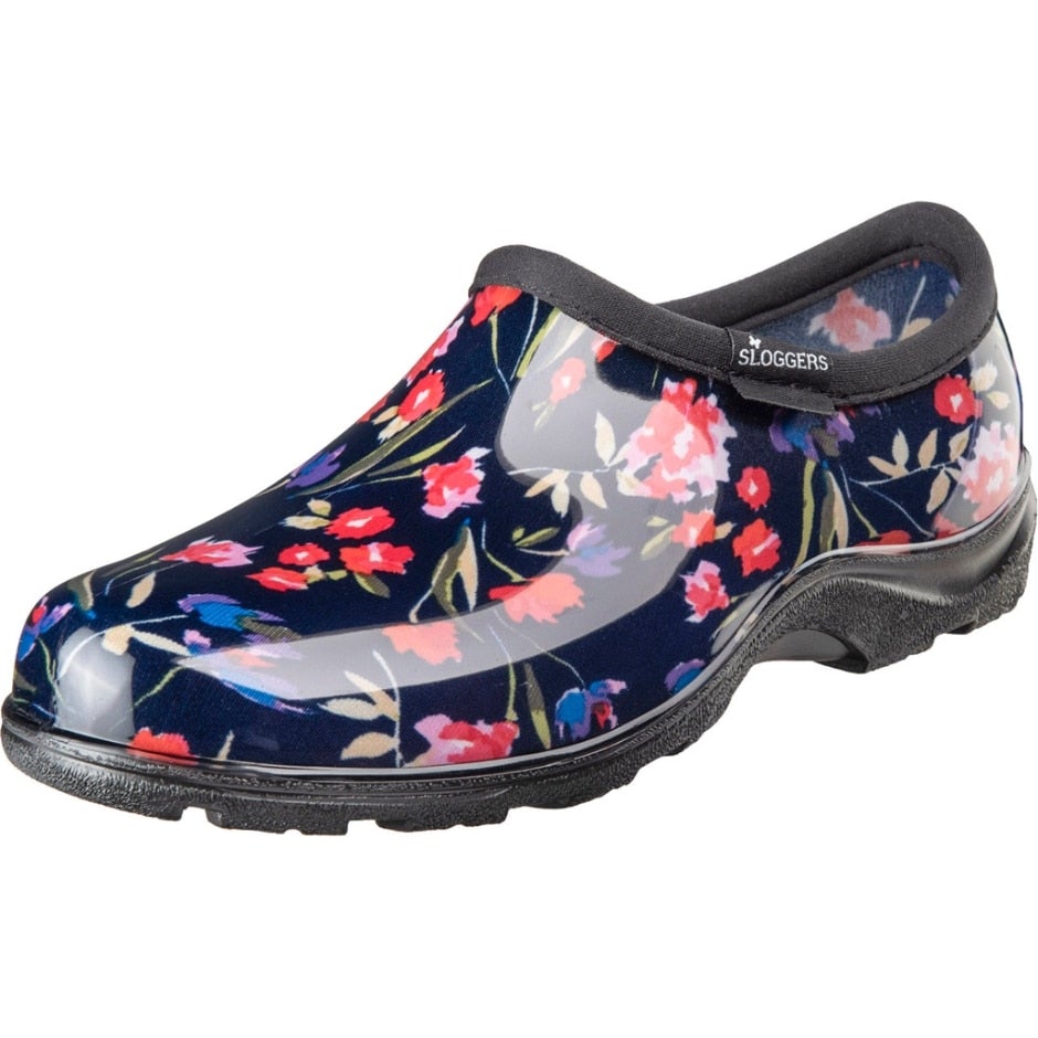 Sloggers, Sloggers Women’s Waterproof Comfort Shoes Fresh Cut Navy Flower Design