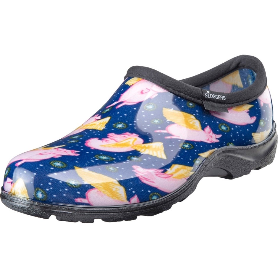 Sloggers, Sloggers Women’s Waterproof Comfort Shoes Pigs Blue Design