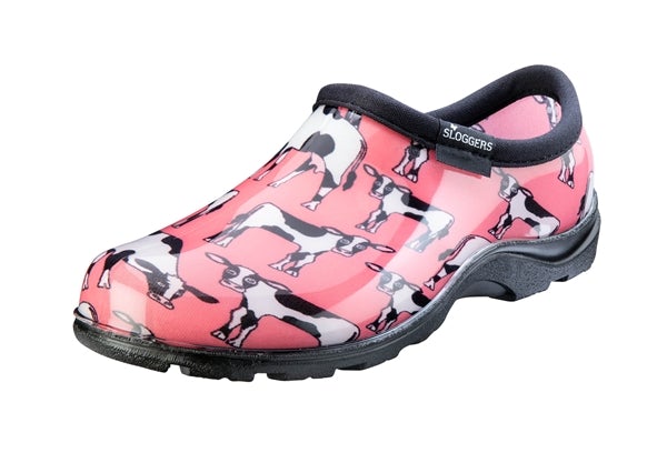 Sloggers, Sloggers Women’s Waterproof Comfort Shoes Pink Cowbella Design