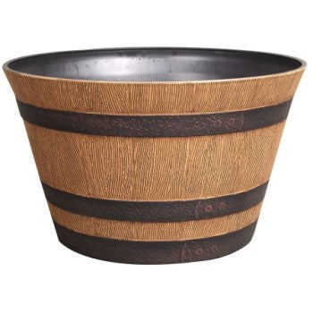 SOUTHERN PATIO, Southern Patio HDR-055440 Whiskey Barrel Design Planter, Natural Oak ~ Approx 15.5
