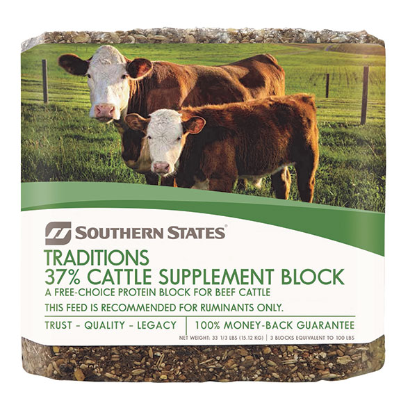 Southern States, Southern States® Traditions 37% Cattle Supplement Block 33 1/3 Lb