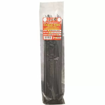 Tool City, Tool City 14.6 in. L Black Cable Tie 100 Pack