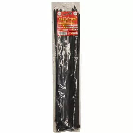 Tool City, Tool City 18 in. L Black Cable Tie 120LB HEAVY DUTY 50 Pack