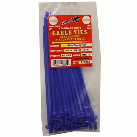 Tool City, Tool City 8 in. L Blue Cable Tie 100 Pack
