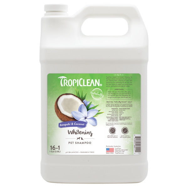 Tropiclean, TropiClean Awapuhi & Coconut Whitening Shampoo for Pets