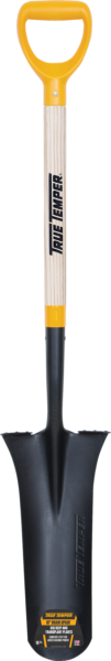 TRUE TEMPER, True Temper Drain Spade With Comfort Step Aand D-Grip On Hardwood Handle