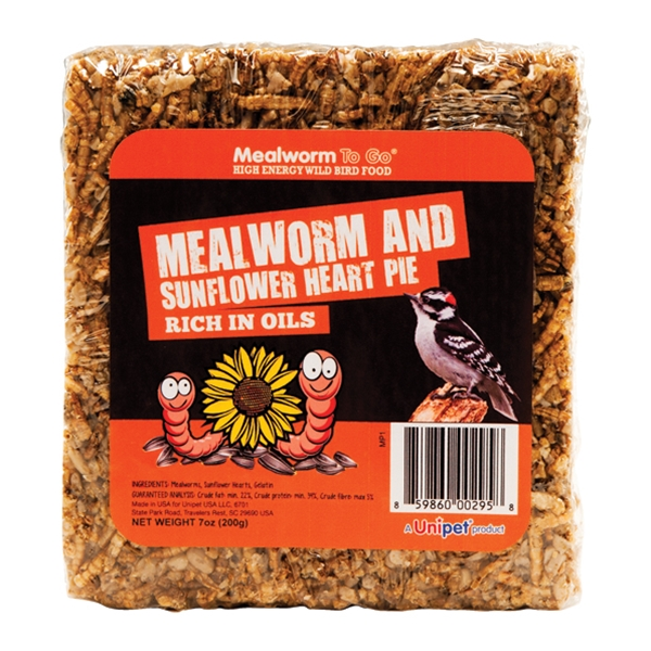 Unipet, UNIPET MEALWORM TO GO MEALWORM AND SUNFLOWER HEART PIE