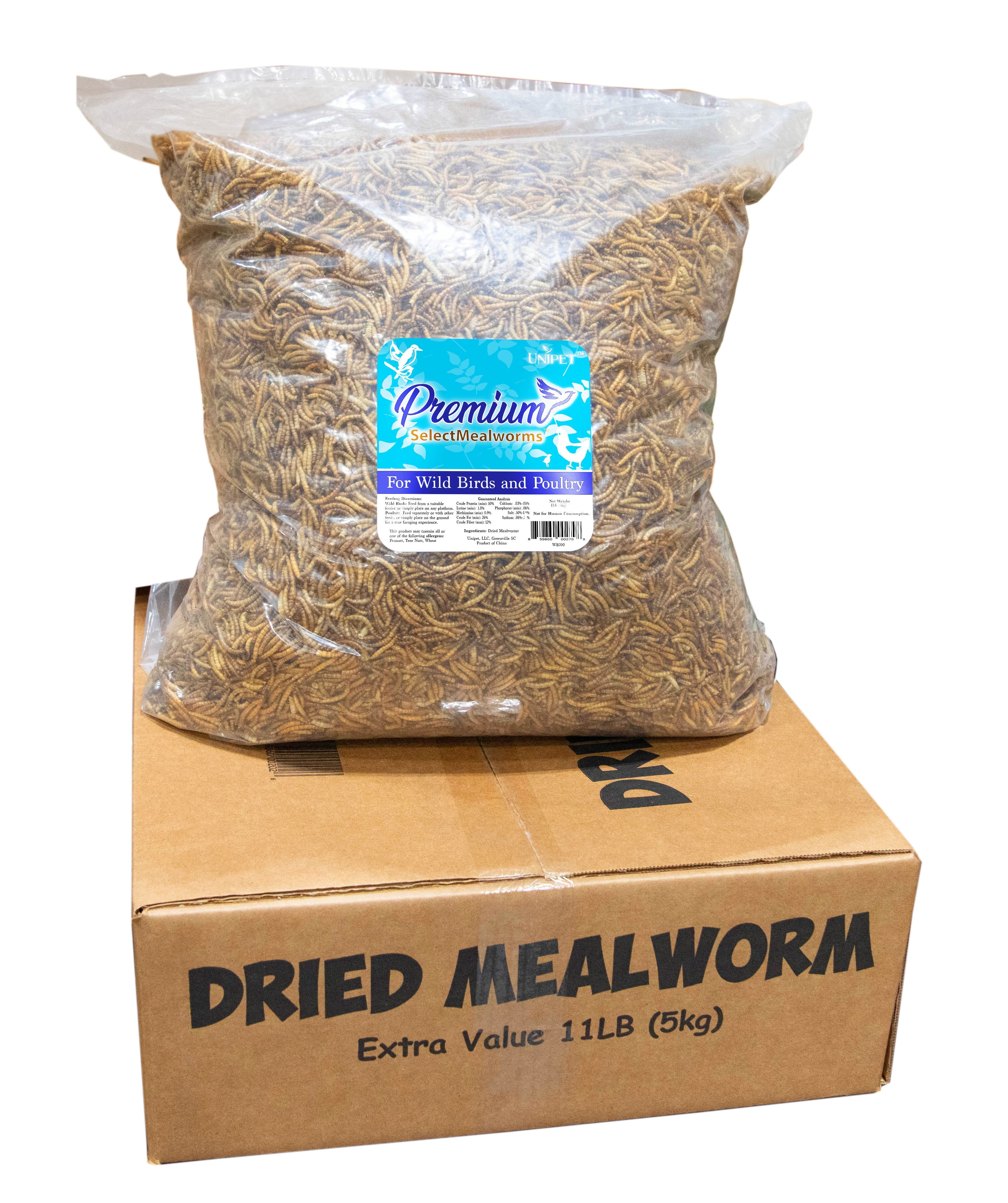 Unipet USA, Unipet USA Dried Mealworms 11 lb Value Box