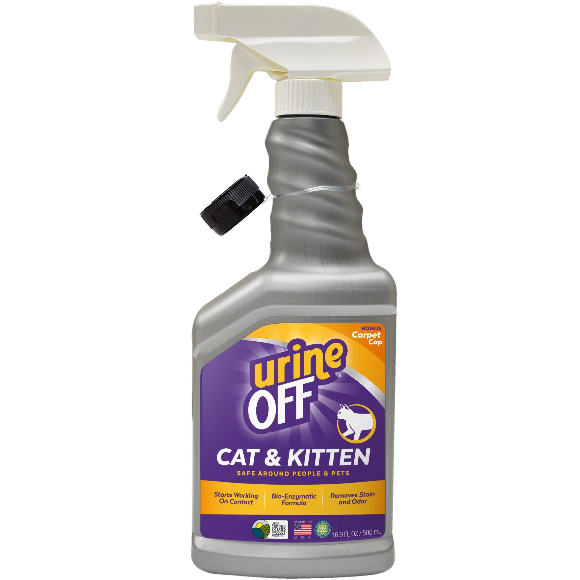 Urine Off, Urine Off- Cat & Kitten Stain Remover Formula Hard Surface Sprayer - 16.9 fl. oz