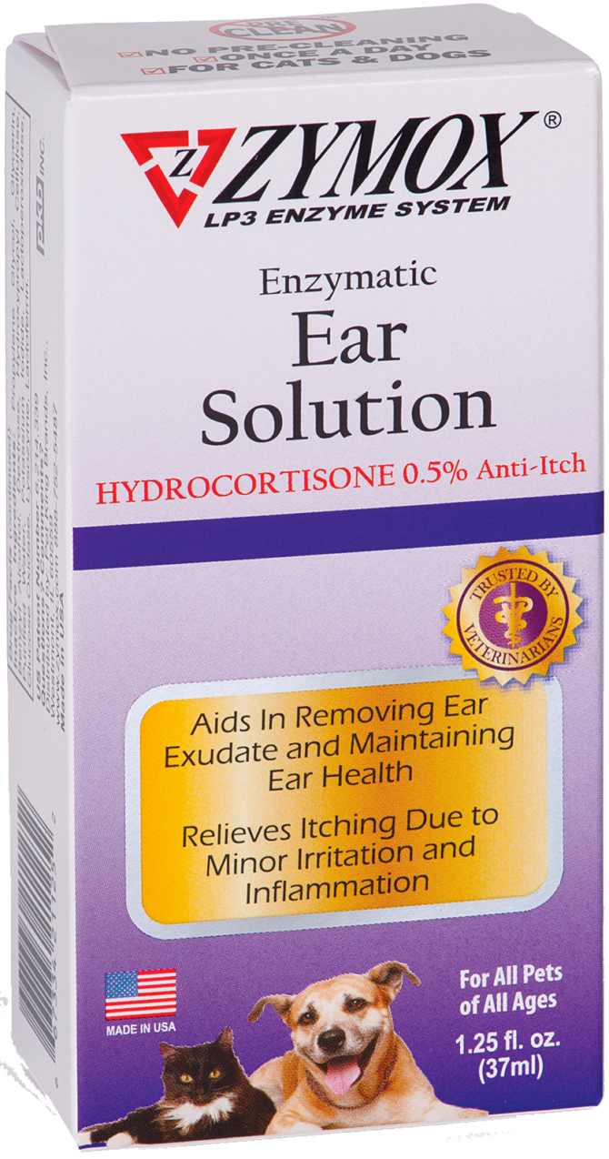 Zymox, ZYMOX Enzymatic Ear Solution with 0.5% Hydrocortisone