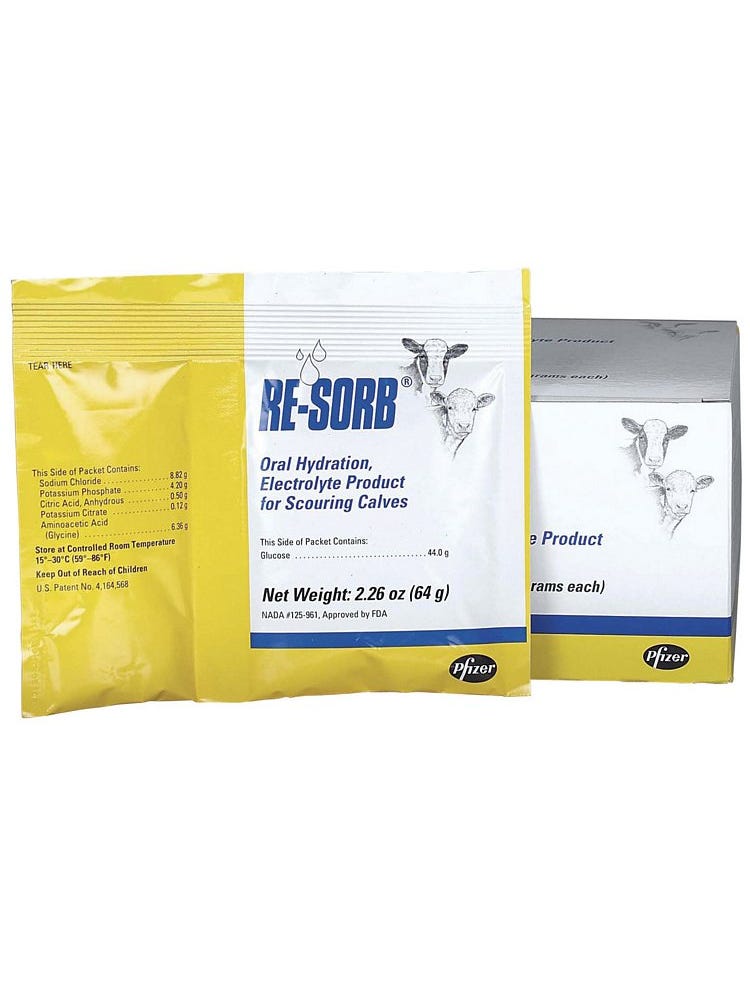 ZOETIS, Zoetis® RE-SORB® Oral Hydration Electrolyte for Scouring Calves