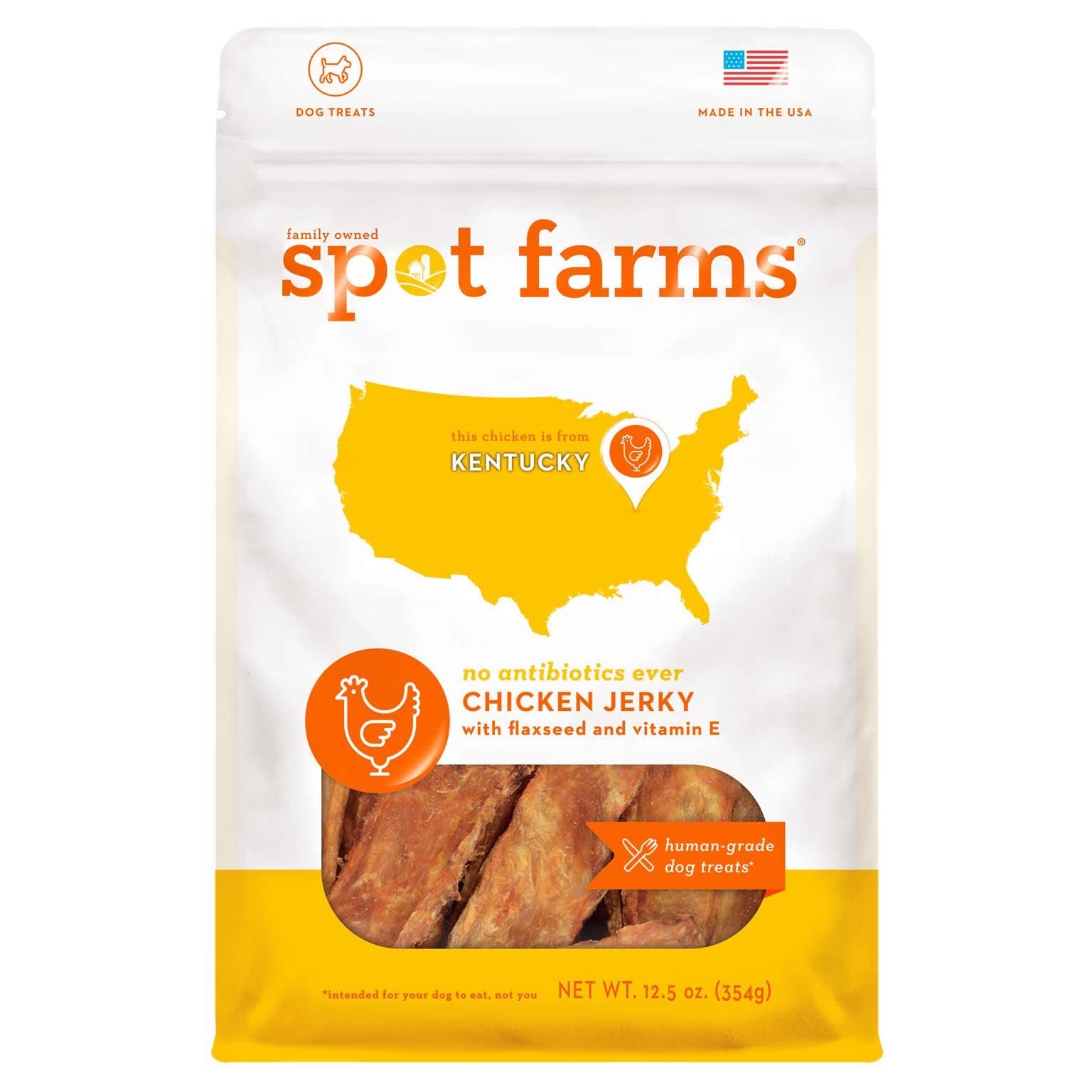 Spot Farms, spot farms Chicken Jerky with Flaxseed & Vitamin E